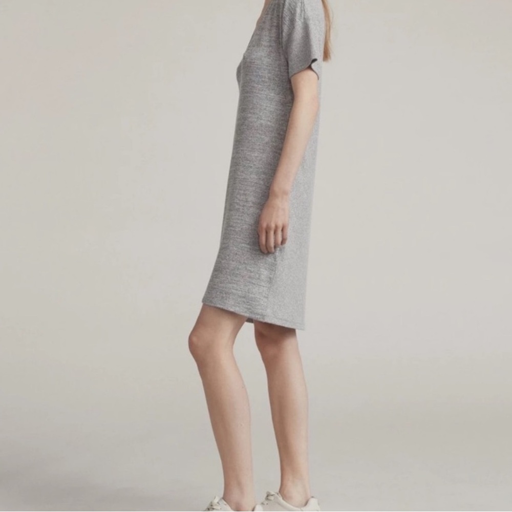 rag & bone Rosalind Short Sleeve Knit T-Shirt Dress‎ Heather Gray Women's XS
